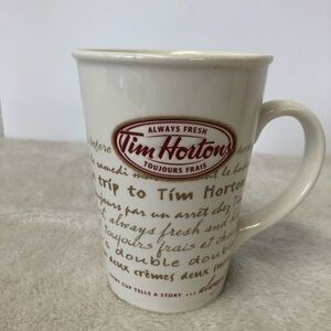 Tim Hortons Every Cup Tells A Story Coffee Mug Limited Edition 2009 Bilingual